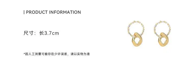 Dark Glory Park Yeon-Jin Rhinestone Hoop Earrings Light Luxury High-End Fashion — feature 2