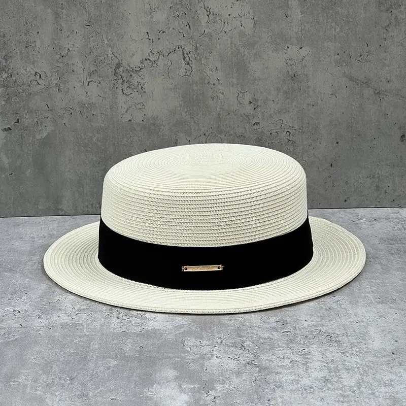Straw French Hat for Kids Summer Travel Sunscreen - Image 11