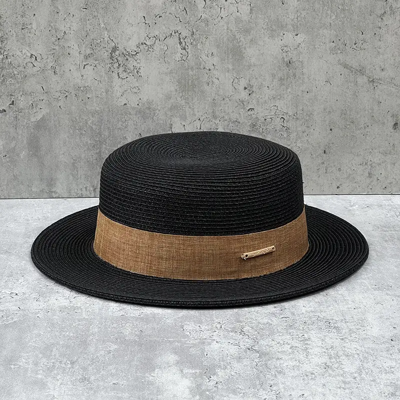 Straw French Hat for Kids Summer Travel Sunscreen - Image 9