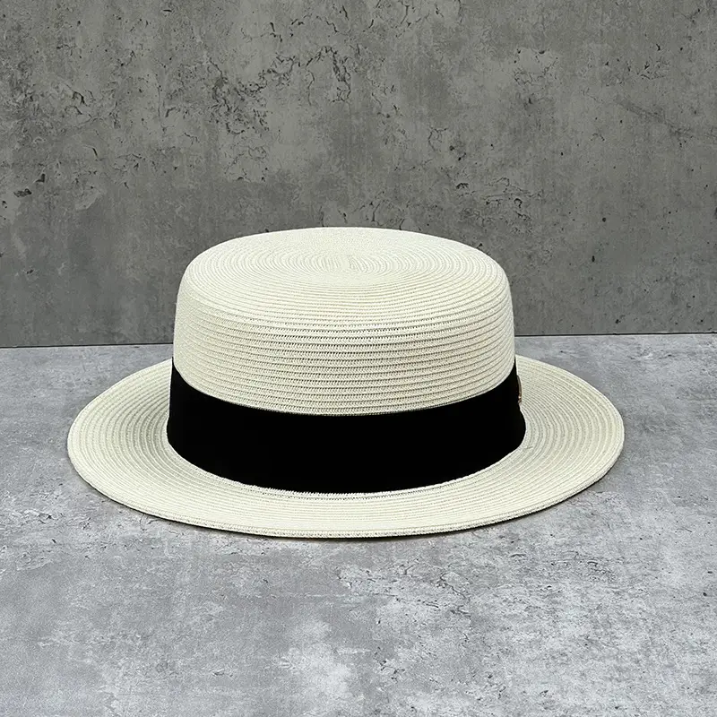 Straw French Hat for Kids Summer Travel Sunscreen — feature 14
