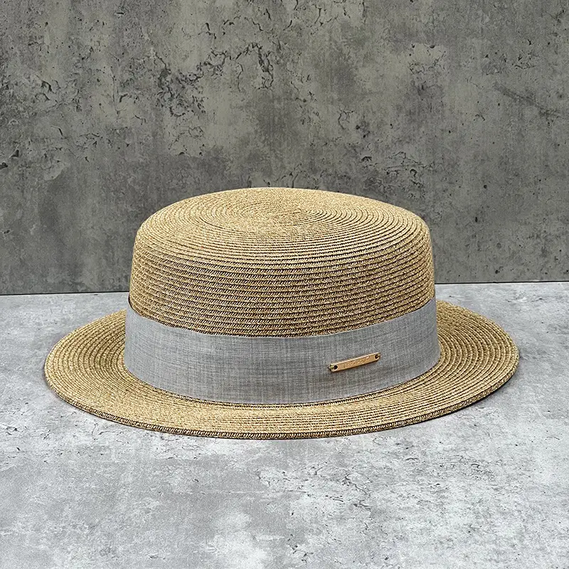 Straw French Hat for Kids Summer Travel Sunscreen - Image 3