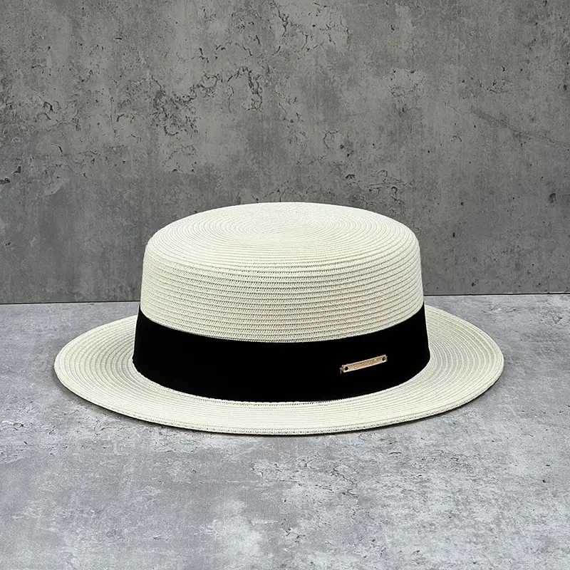 Straw French Hat for Kids Summer Travel Sunscreen - Image 8