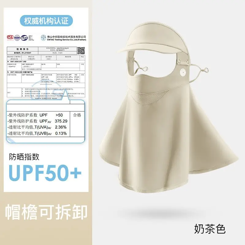 Full Face UV Protection Sunscreen Mask Beige - Image 23