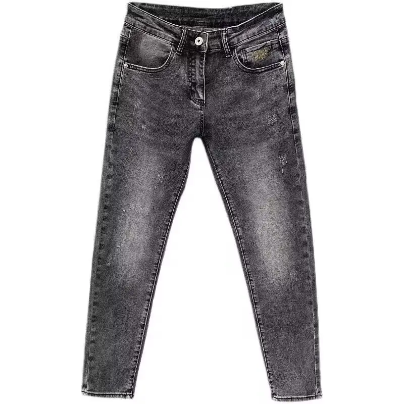 Men's Smoke Grey Slim Fit Jeans Spring Summer - Image 6