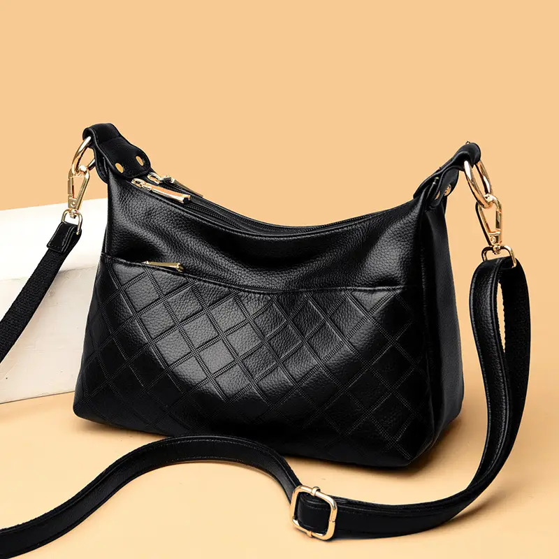 Women's Maroon Crossbody Bag with Quilted Design - Image 6
