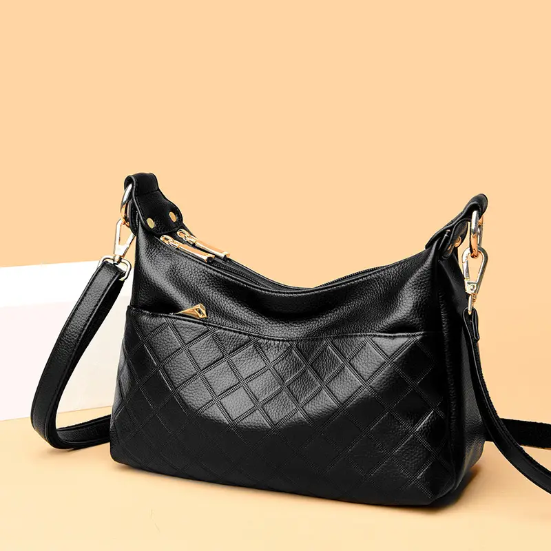 Women's Maroon Crossbody Bag with Quilted Design - Image 8