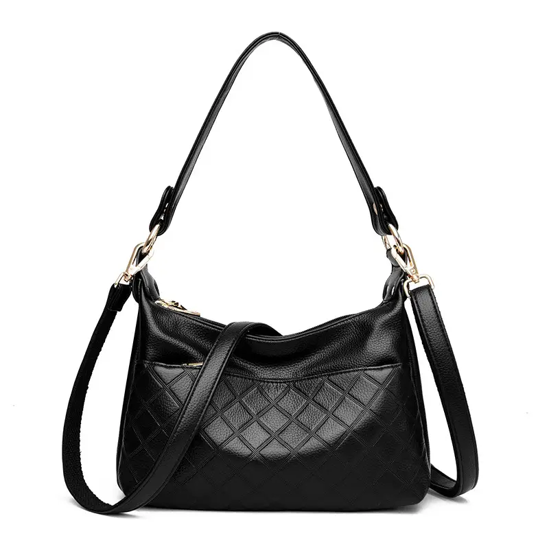 Women's Maroon Crossbody Bag with Quilted Design - Image 9