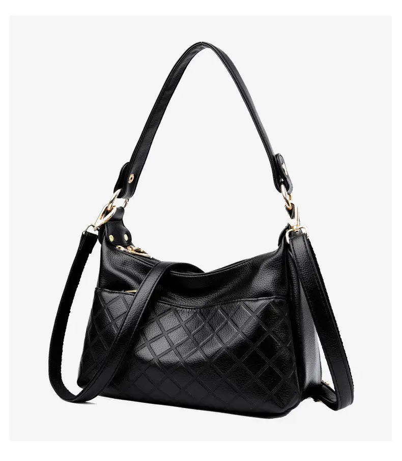 Women's Maroon Crossbody Bag with Quilted Design — feature 10