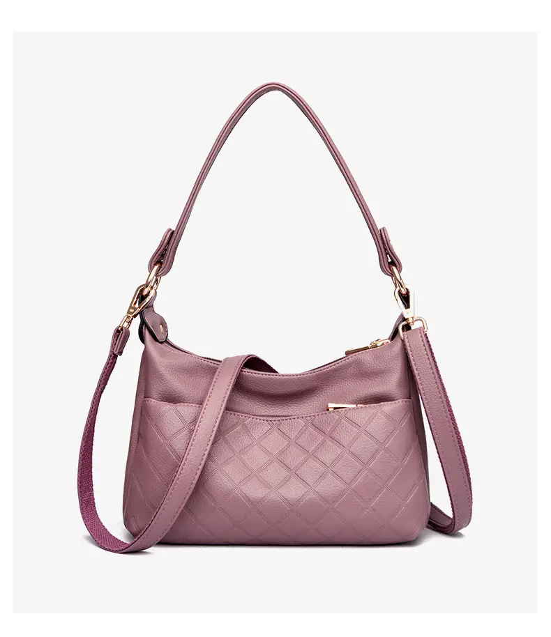 Women's Maroon Crossbody Bag with Quilted Design — feature 16