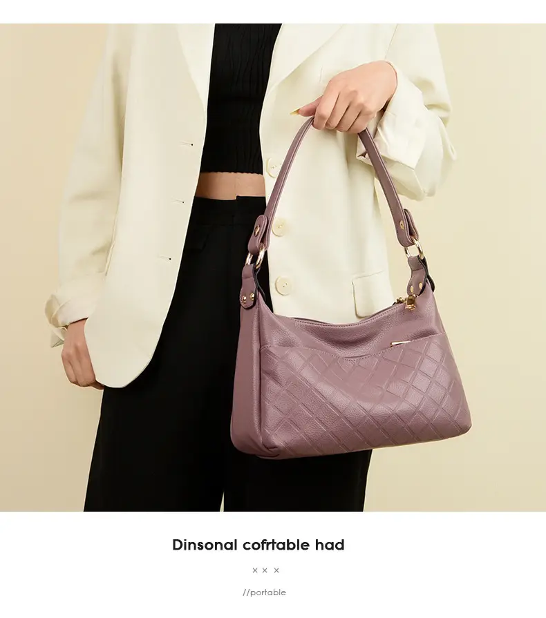Women's Maroon Crossbody Bag with Quilted Design — feature 27