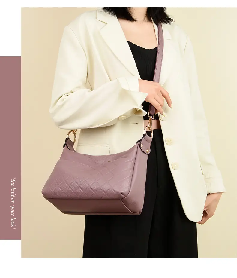 Women's Maroon Crossbody Bag with Quilted Design — feature 28