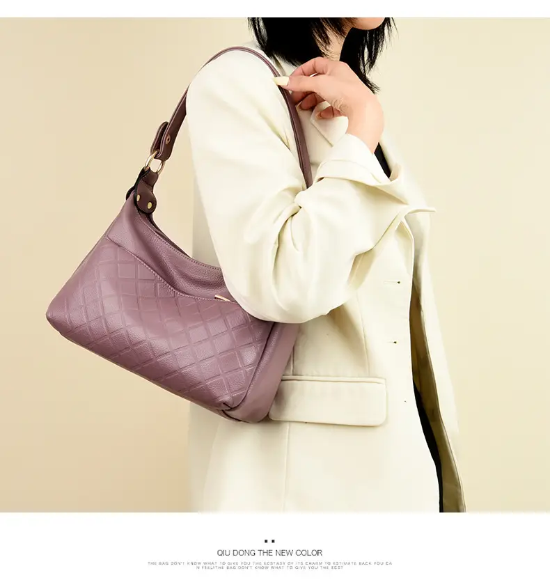 Women's Maroon Crossbody Bag with Quilted Design — feature 29