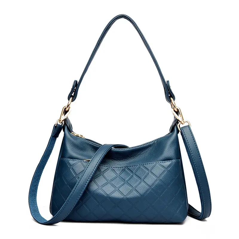Women's Maroon Crossbody Bag with Quilted Design - Image 3