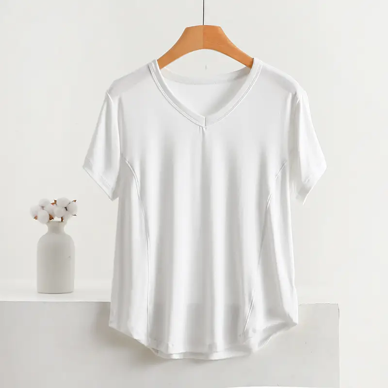 Women's Pink V-Neck T-Shirt Medium to XL