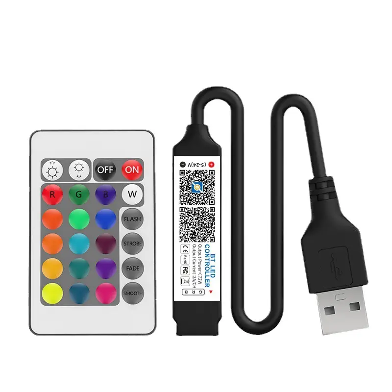 5V-24V Bluetooth RGB Light Controller with Remote