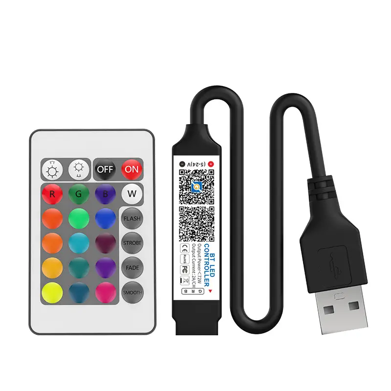 5V-24V Bluetooth RGB Light Controller with Remote