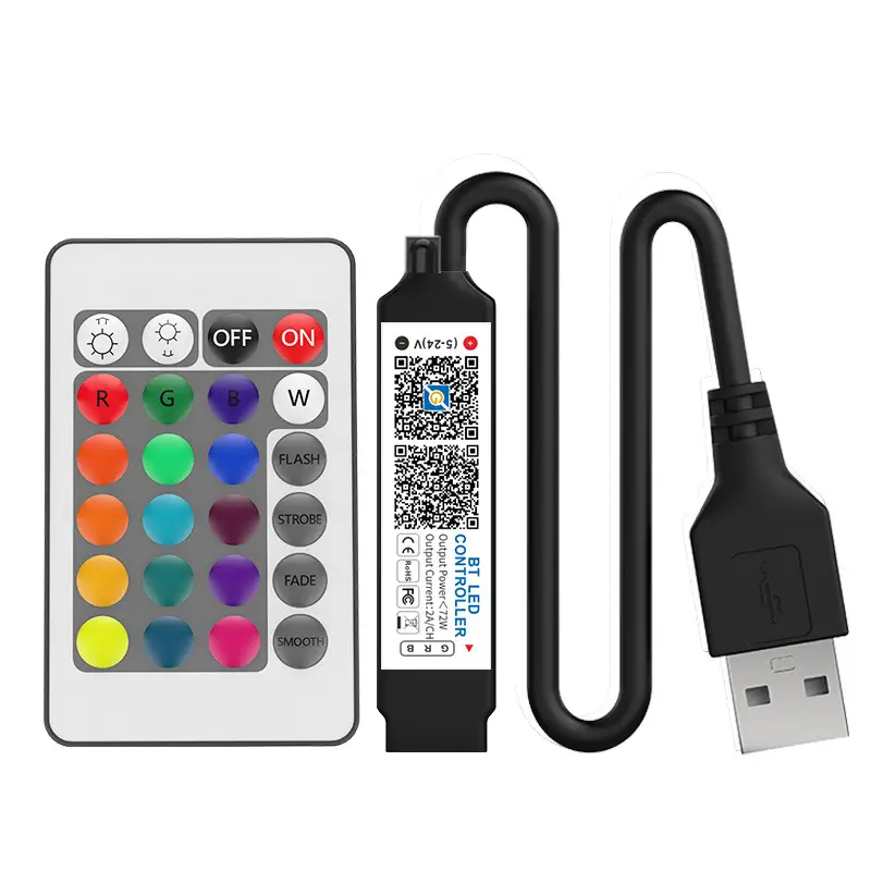 5V-24V Bluetooth RGB Light Controller with Remote