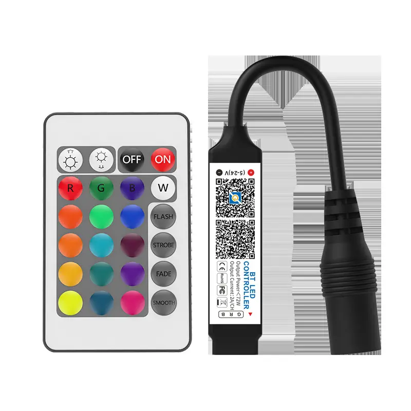 5V-24V Bluetooth RGB Light Controller with Remote