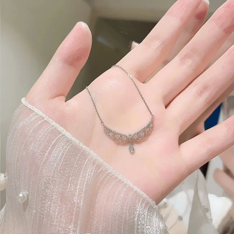 Women's Fireworks Castle Necklace with Diamond Collar - Image 3