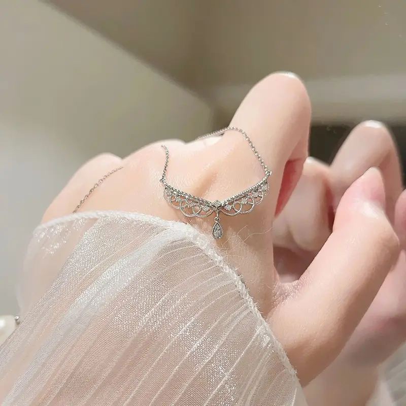 Women's Fireworks Castle Necklace with Diamond Collar - Image 4