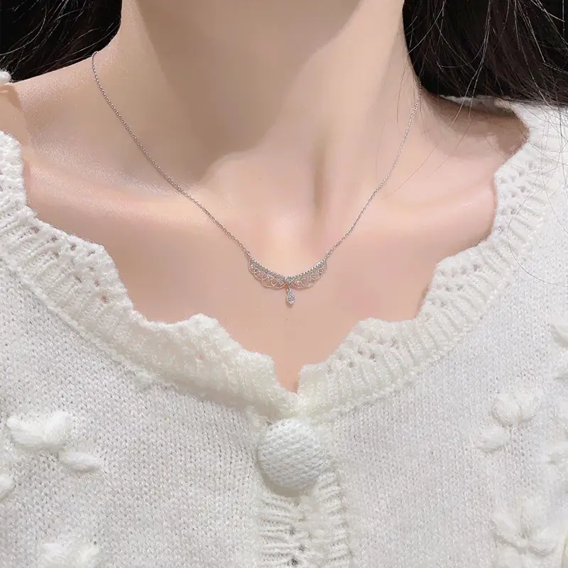 Women's Fireworks Castle Necklace with Diamond Collar - Image 5