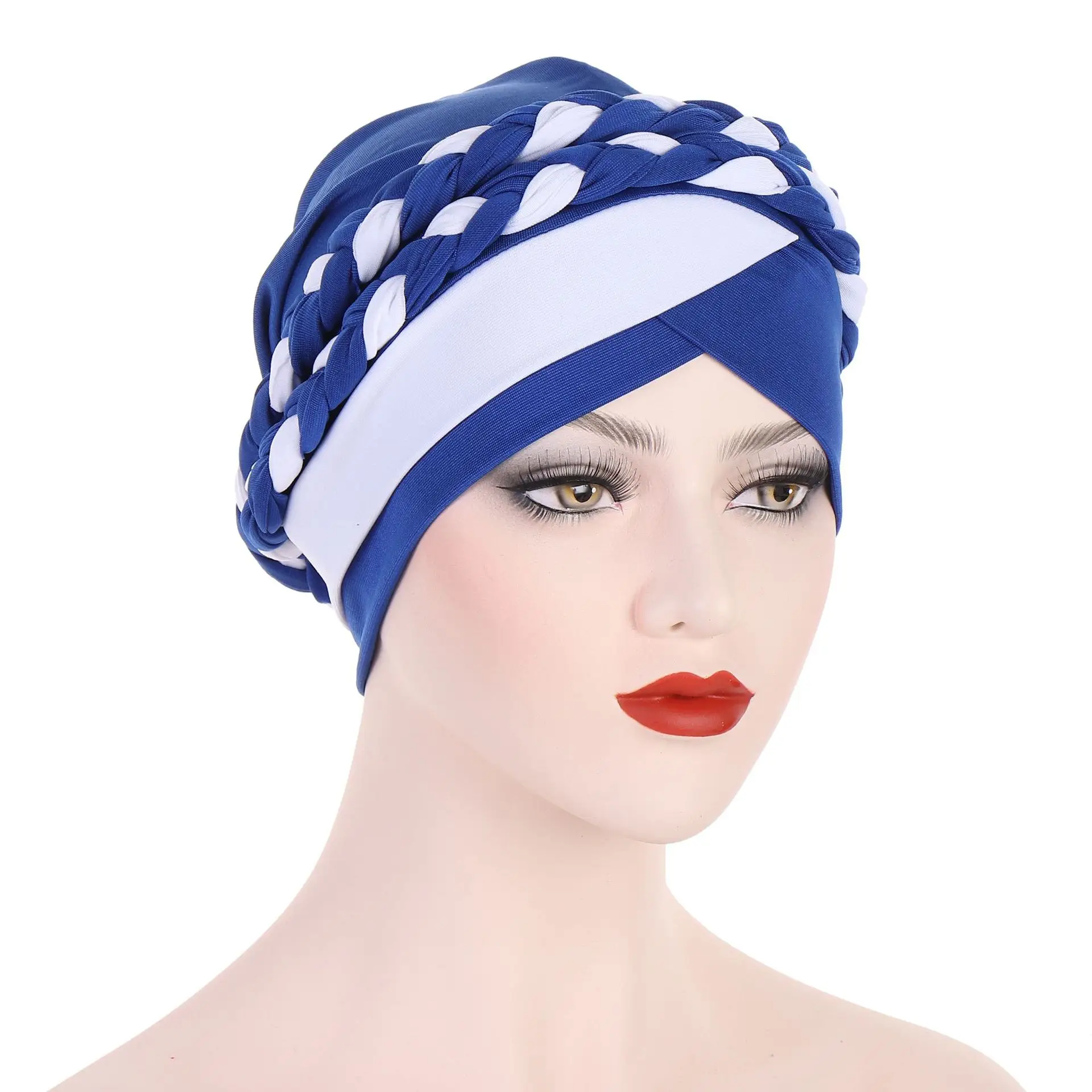 2023 Double Color Muslim Headscarf Cap European American Fashion - Image 12