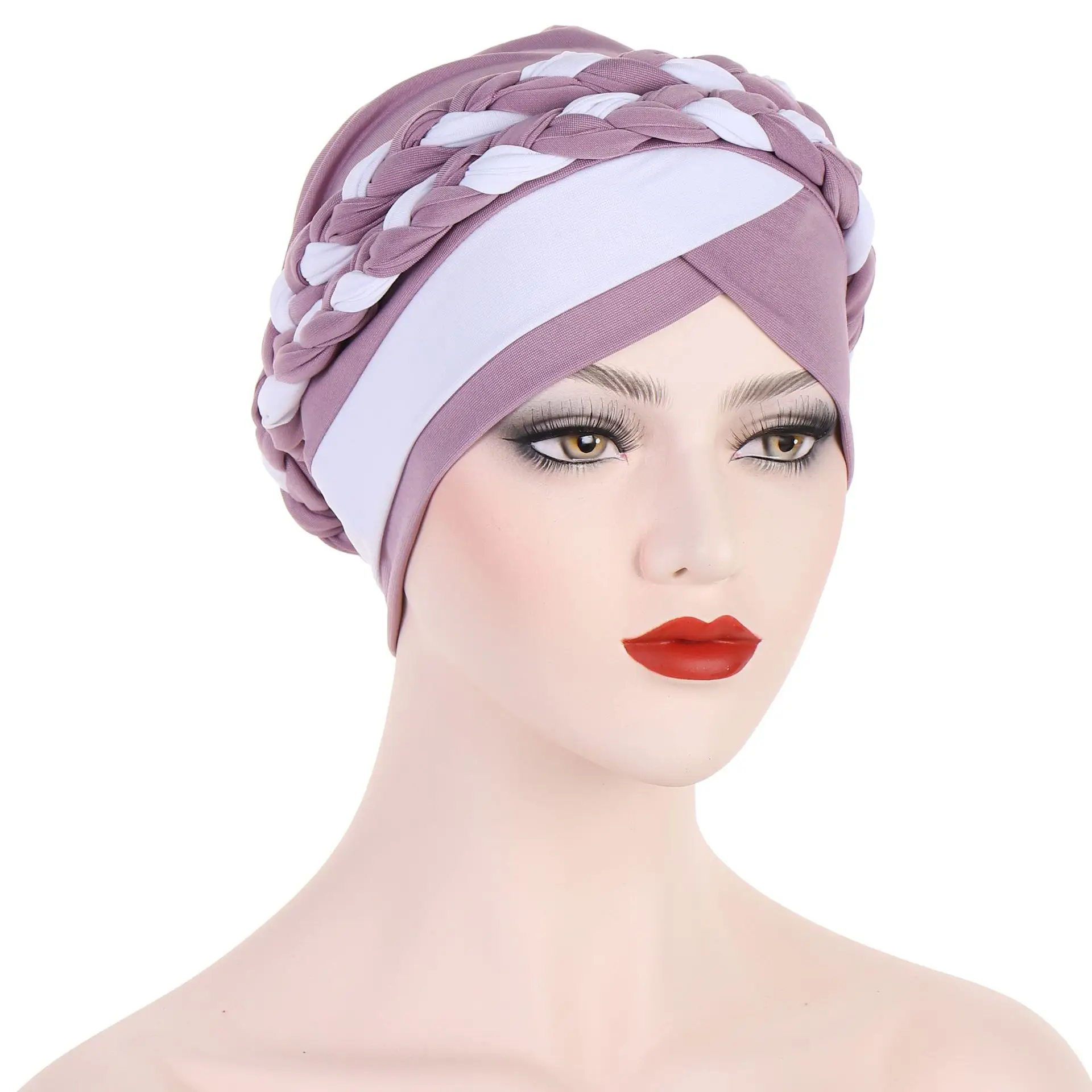 2023 Double Color Muslim Headscarf Cap European American Fashion - Image 10