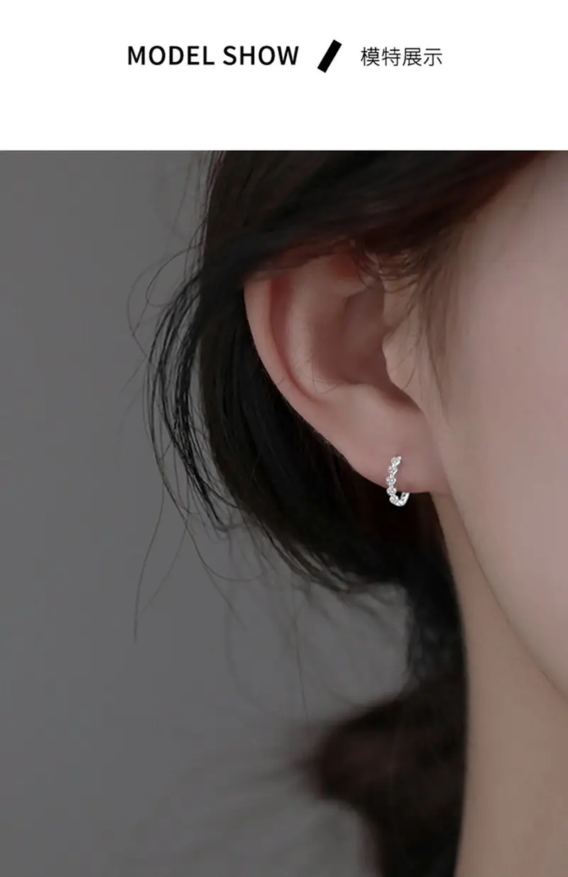 Women's Zircon Heart Earrings with Cold Wind Design — feature 20