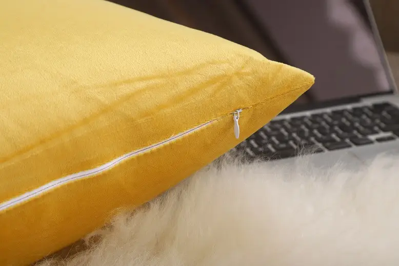 Yellow Velvet Pillow Set for Sofa Living Room — feature 11