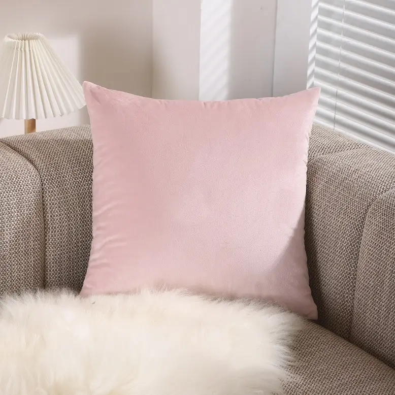 Yellow Velvet Pillow Set for Sofa Living Room - Image 3