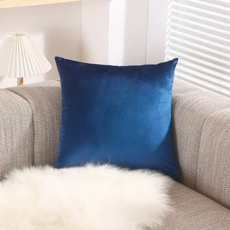 Yellow Velvet Pillow Set for Sofa Living Room - Image 5