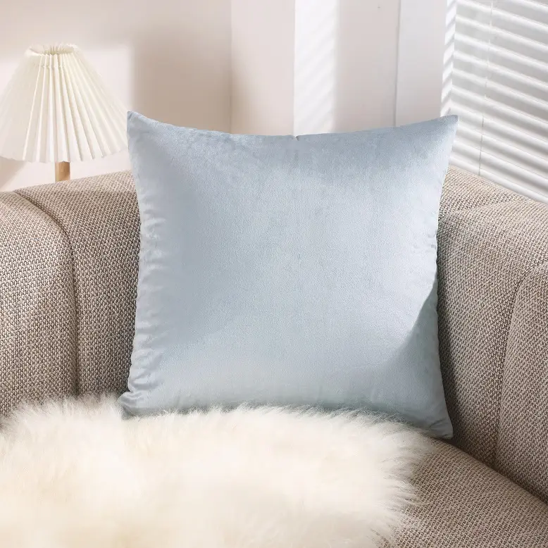 Yellow Velvet Pillow Set for Sofa Living Room - Image 6