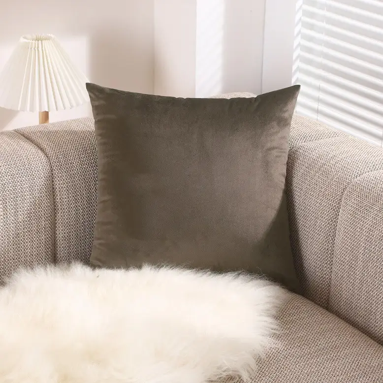 Yellow Velvet Pillow Set for Sofa Living Room - Image 8
