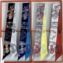 Dunhuang Silk Scarf with Bag Headband & Mulberry Design — feature 7