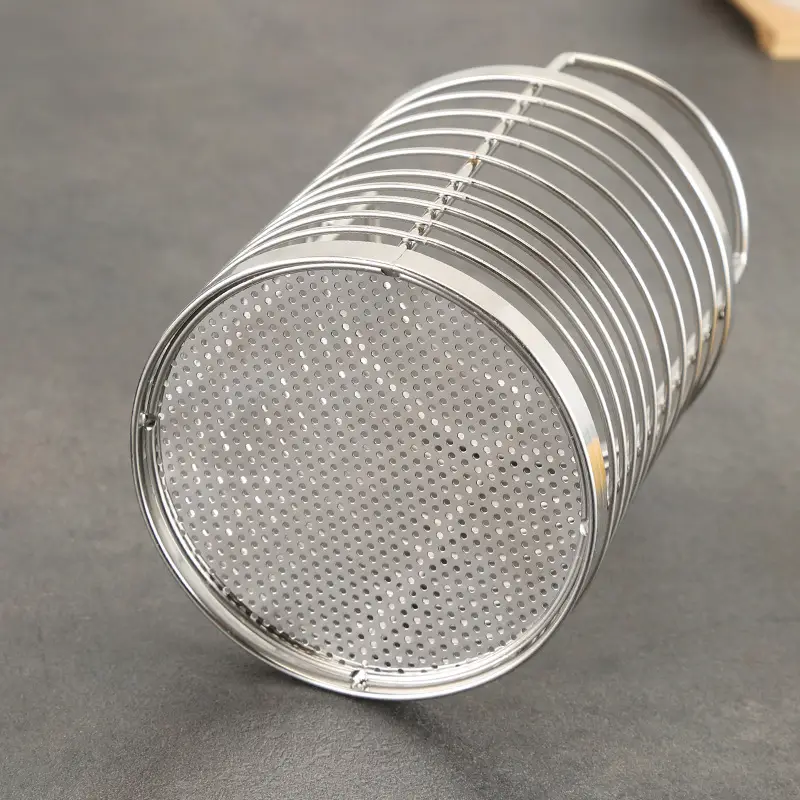 Stainless Steel Rotatable Chopstick Holder with Toothbrush Compartments - Image 6