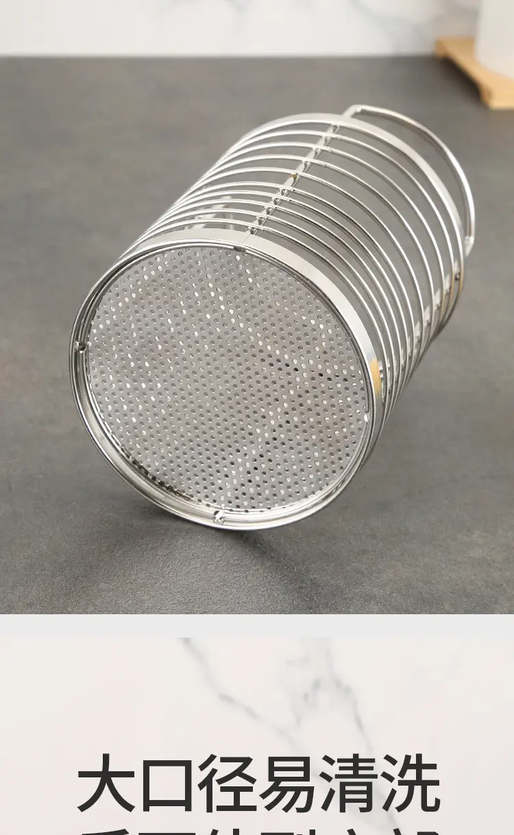 Stainless Steel Rotatable Chopstick Holder with Toothbrush Compartments — feature 5