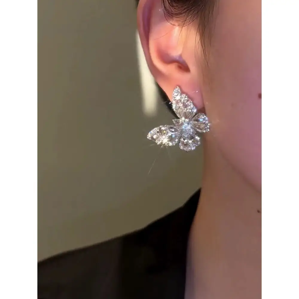 Luxury Butterfly Zircon Earrings for Women - Image 2