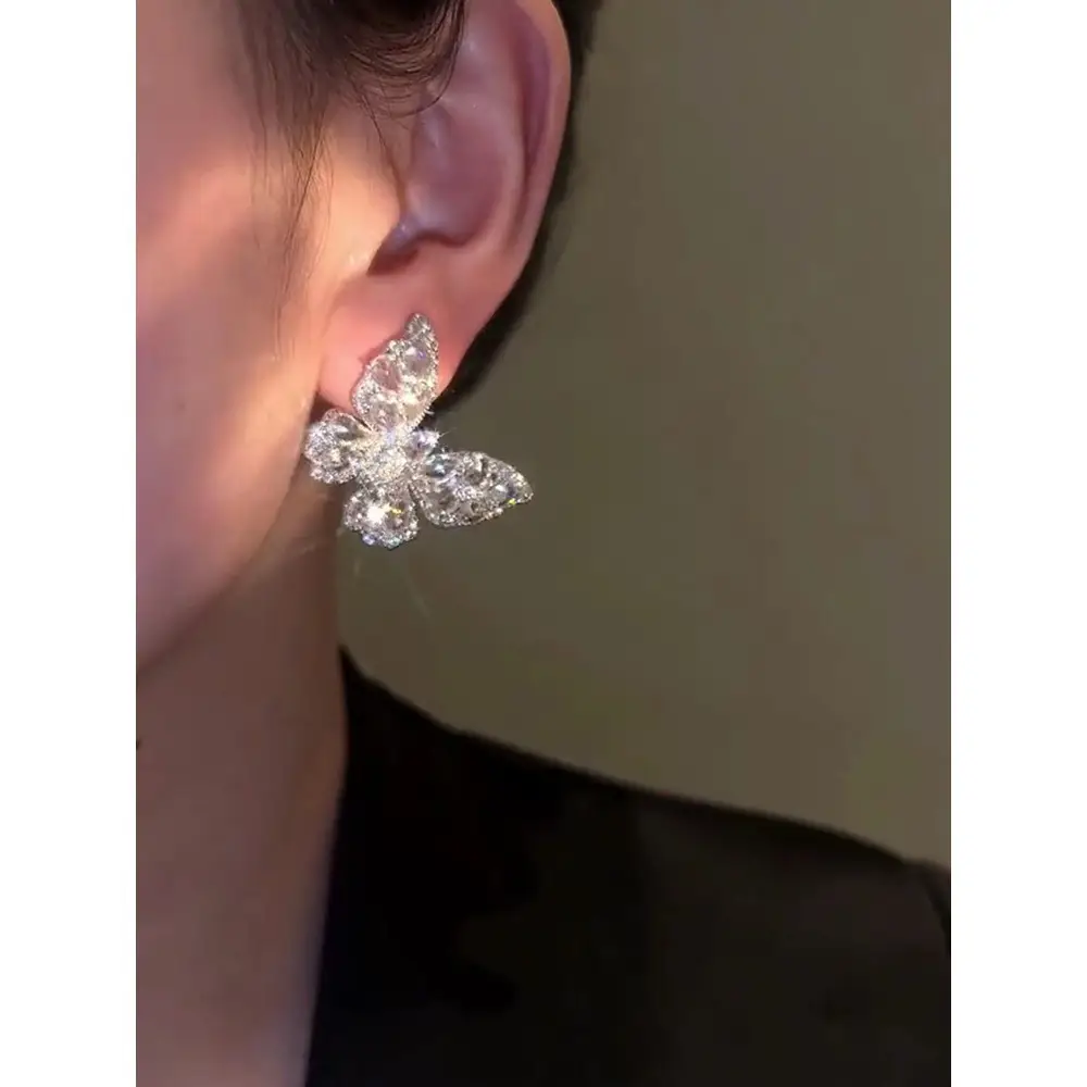 Luxury Butterfly Zircon Earrings for Women - Image 3