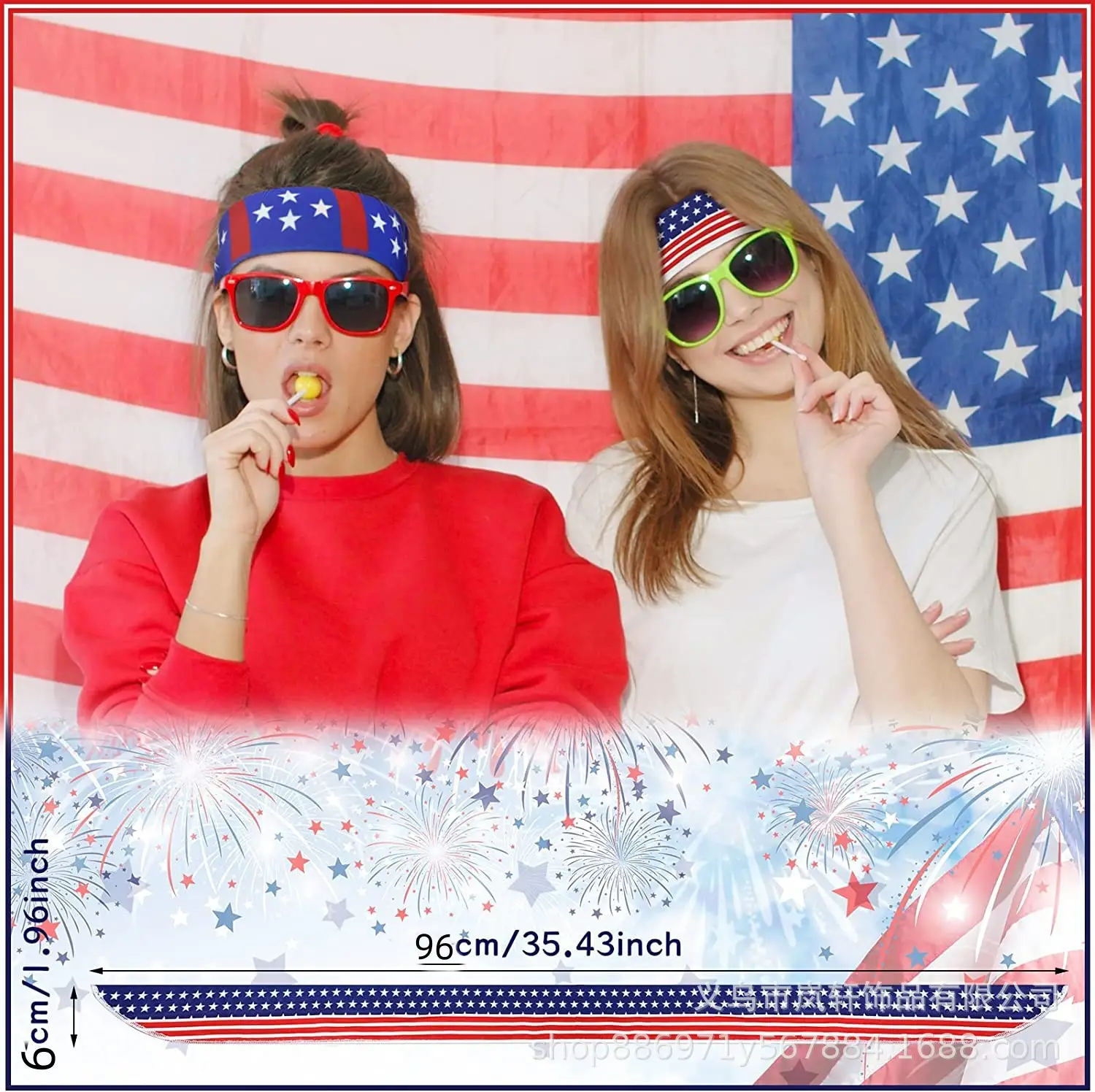 American Flag Independence Day Hair Band for Men Women — feature 1
