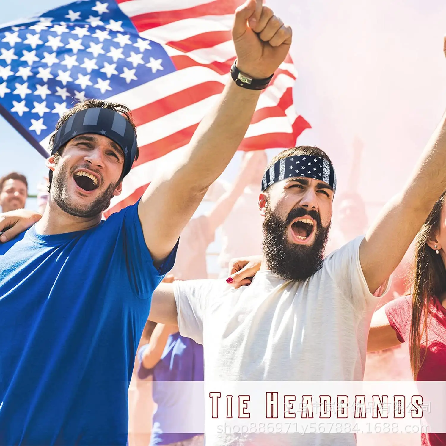 American Flag Independence Day Hair Band for Men Women — feature 4