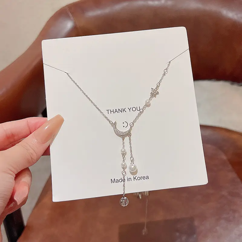 Titanium Steel Zircon Bow Clavicle Necklace for Women - Image 51