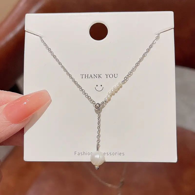 Titanium Steel Zircon Bow Clavicle Necklace for Women - Image 59