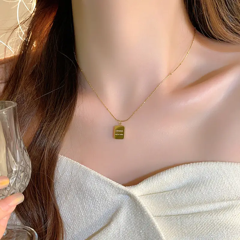 Titanium Steel Zircon Bow Clavicle Necklace for Women - Image 62