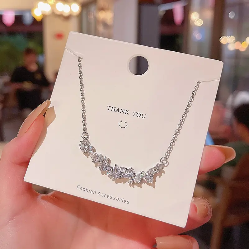 Titanium Steel Zircon Bow Clavicle Necklace for Women - Image 68