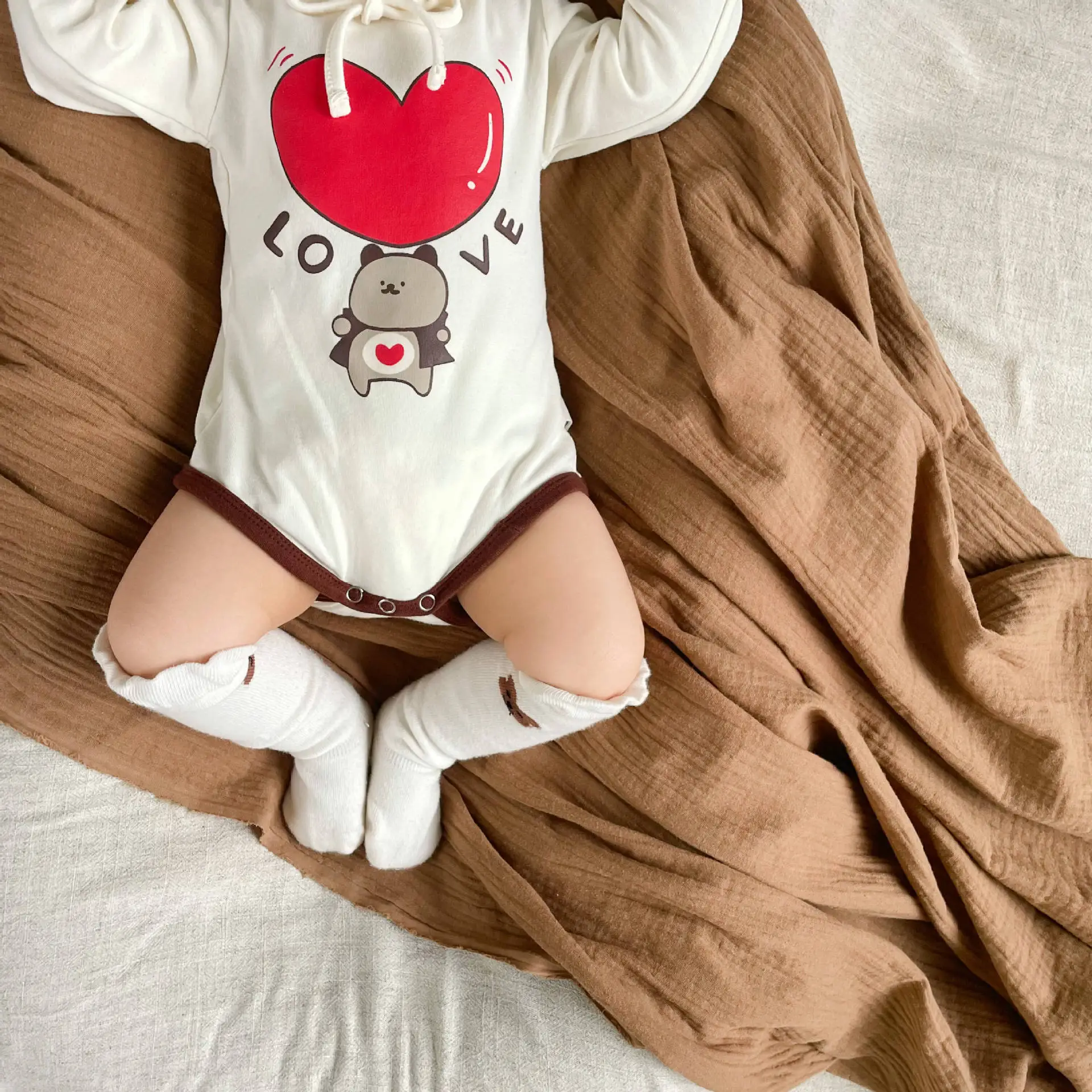 Korean Style Baby Heart Bear Jumpsuit Set — feature 21