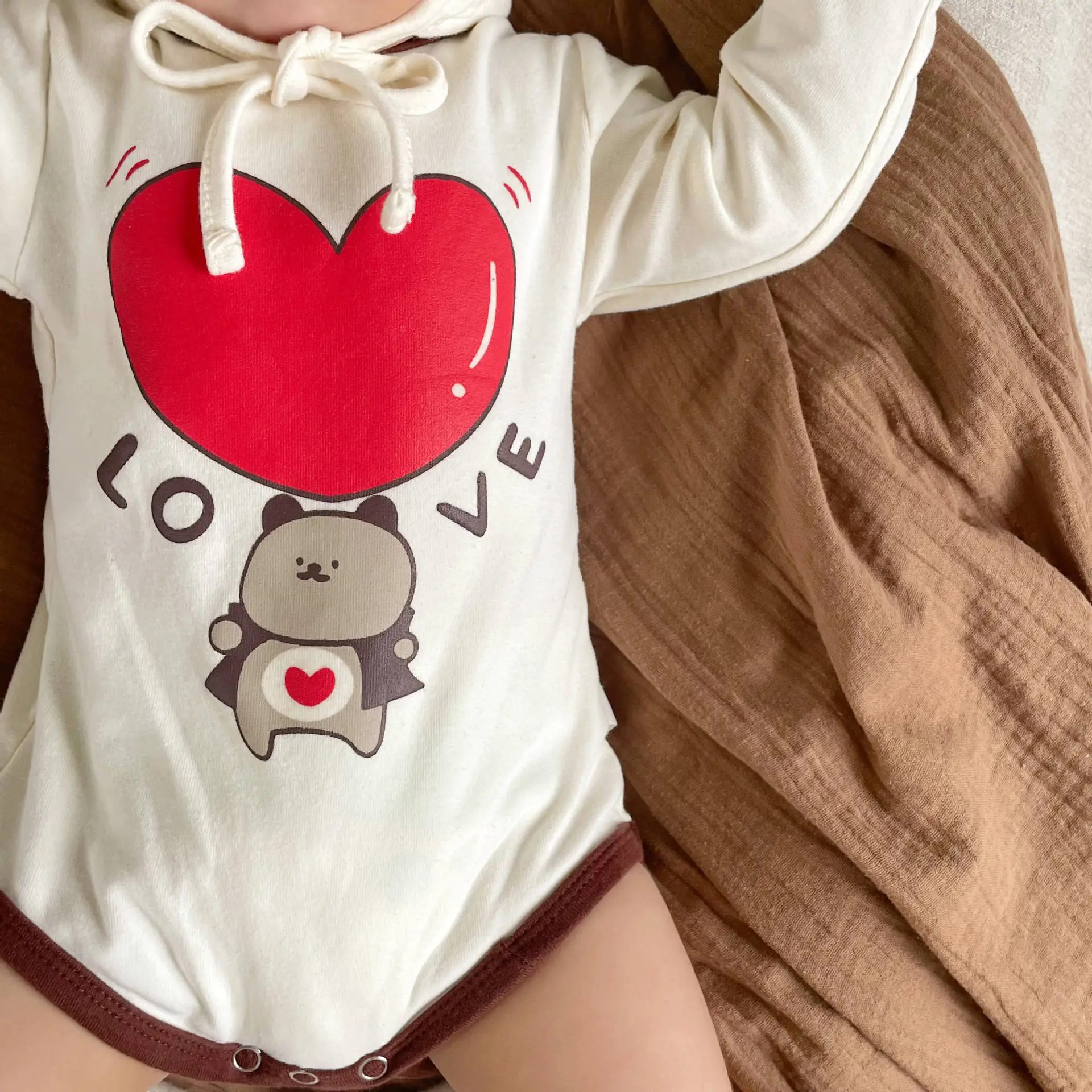 Korean Style Baby Heart Bear Jumpsuit Set — feature 22