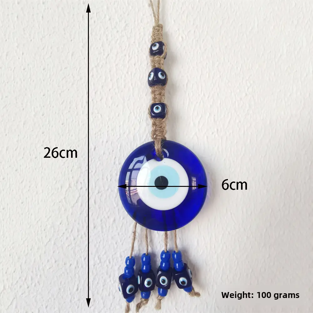 Turkish Style Blue Eye Pendant with Evil Eye Design - Image 9