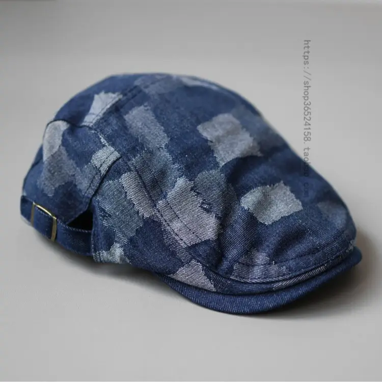 Korean Denim Cap Men Women Spring Summer Blue - Image 8