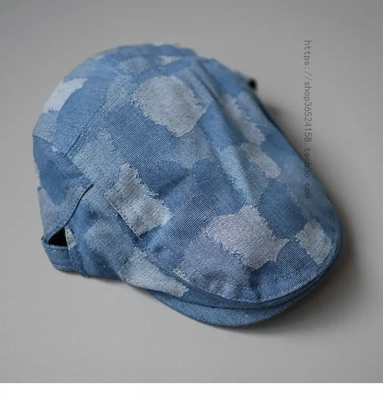 Korean Denim Cap Men Women Spring Summer Blue — feature 7