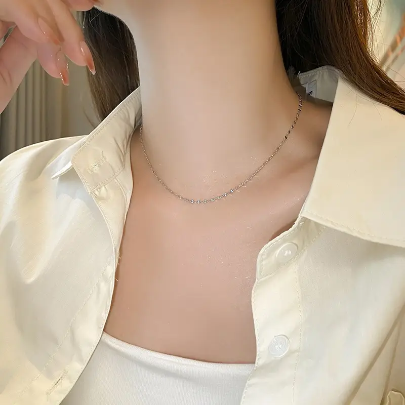 French Style Real Gold Plated Necklace for Women - Image 4